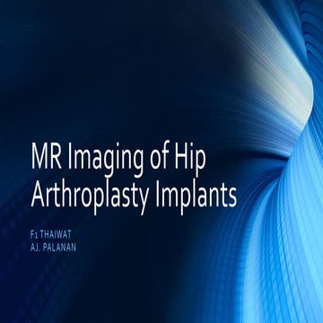 MRI post hip arthroplasty 