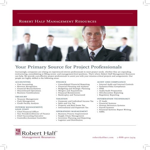 Robert Half Management Resources Overview