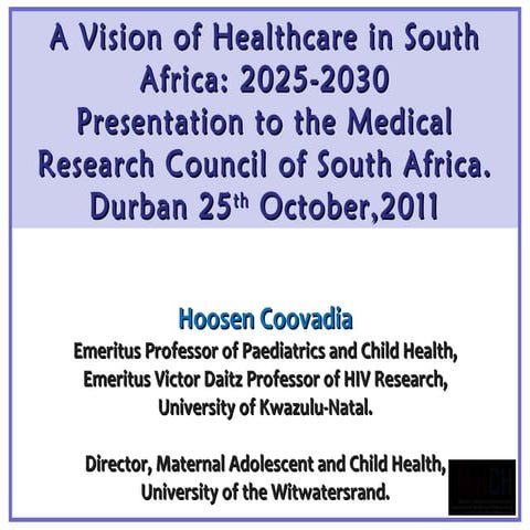 MRC HIVAN Forum 25 October 2011