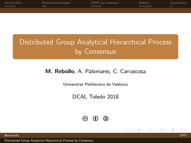  Distributed Group Analytical Hierarchical Process by Consensus