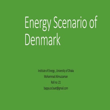 Energy Scenario of Denmark