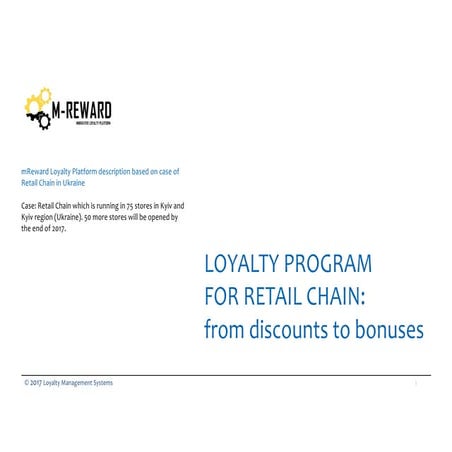 LOYALTY PROGRAM FOR RETAIL CHAIN: from discounts to bonuses