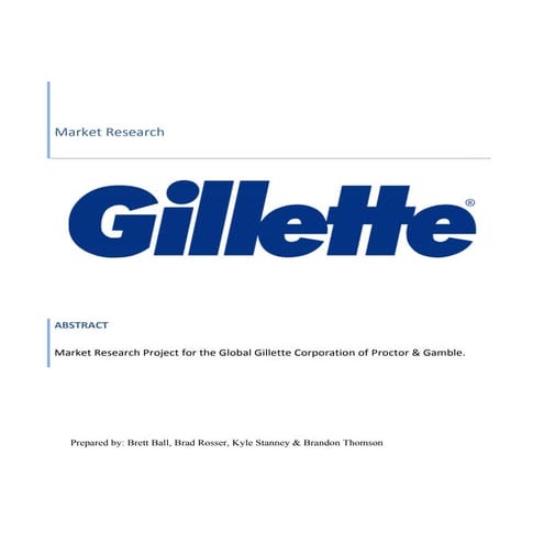 Gillette Market Research Report | PDF