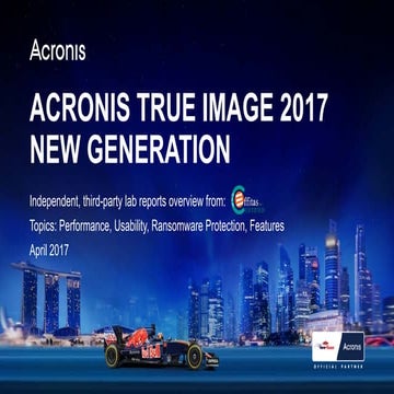 Acronis True Image 3rd Party Speed & Ransomware Tests, Apr 2017 from MRG Effitas