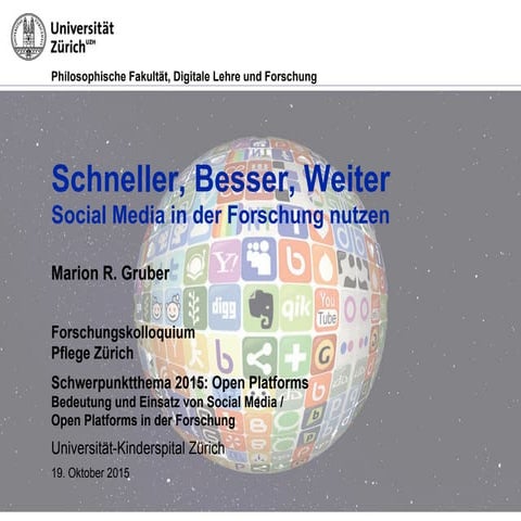 Schneller, Besser, Weiter - Social Media in der Forschung nutzen