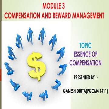 Essence of compensation management.