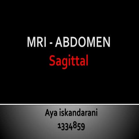 Mri   abdomen sagittal
