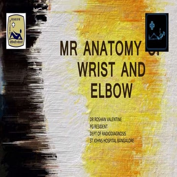 MR ANATOMY OF WRIST AND ELBOW RV