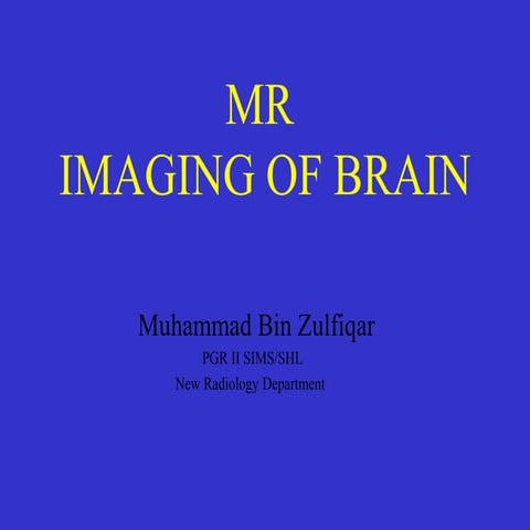 Mr imaging of brain