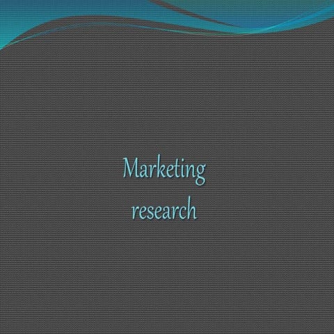 Marketing Research Introduction