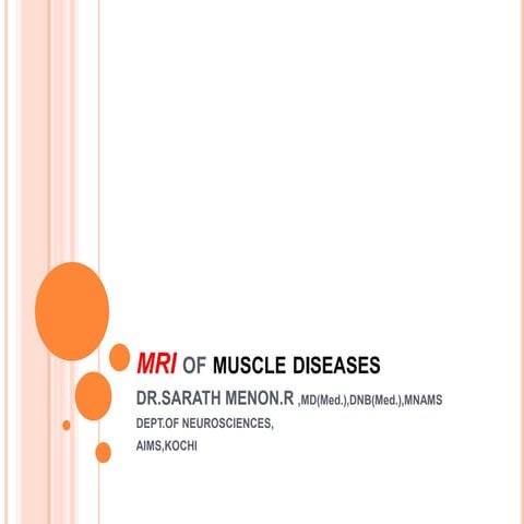 Mri of  muscle diseases