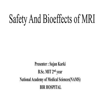 Mri safety sujan karki