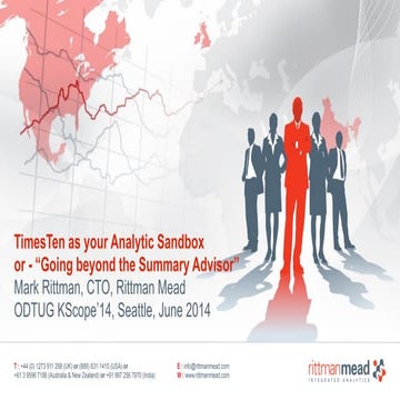TimesTen - Beyond the Summary Advisor (ODTUG KScope'14)