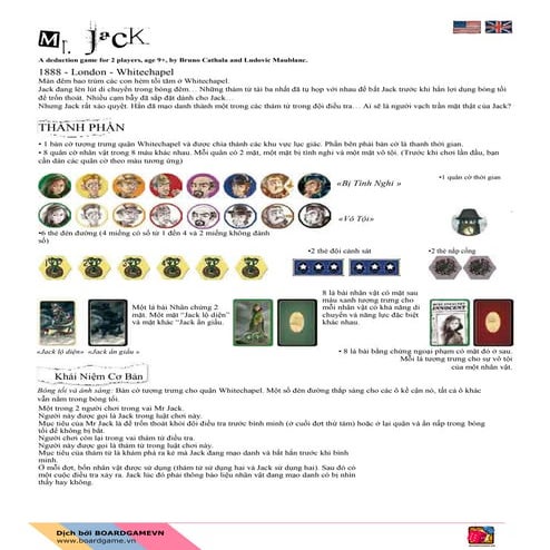 [BoardgameVN] Luật chơi Mr Jack 