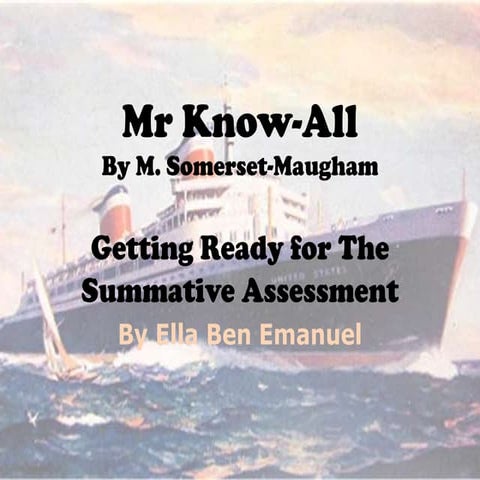 Mr know all summative assessment