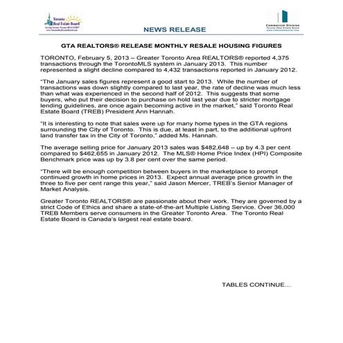 Treb historic statistics | PDF