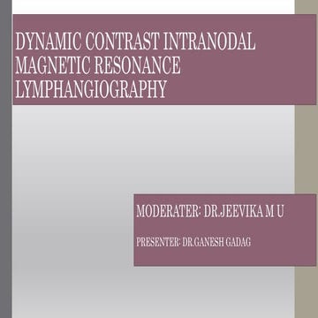 Intranodal magnetic resonance lymphangiography