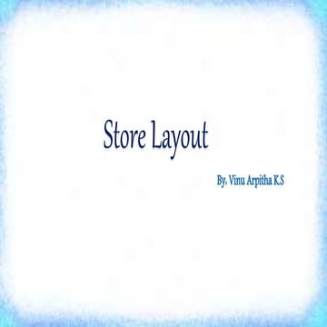 Retail Store Layout