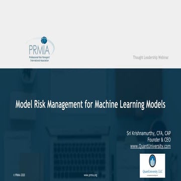 Model Risk Management for Machine Learning