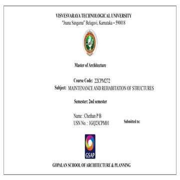 maintenance and rehabitation of building