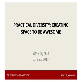 Creating Space to Be Awesome -- Off...