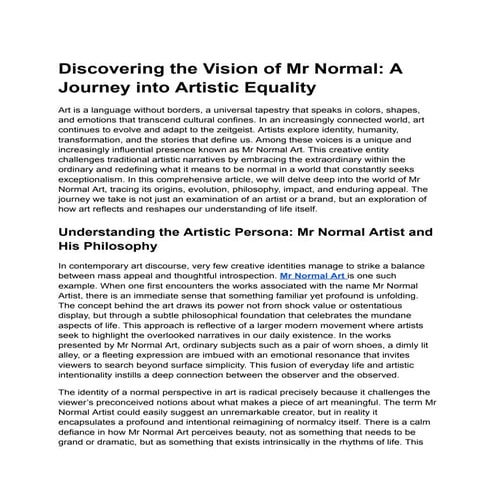 Mr Normal art,Mr Normal art,Mr Normal art,Mr Normal art | PDF