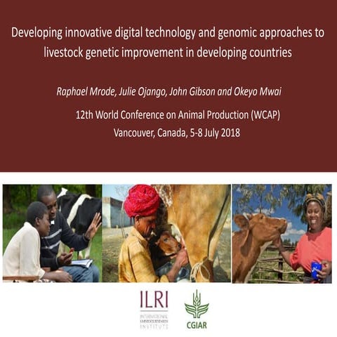Developing innovative digital technology and genomic approaches to livestock ...