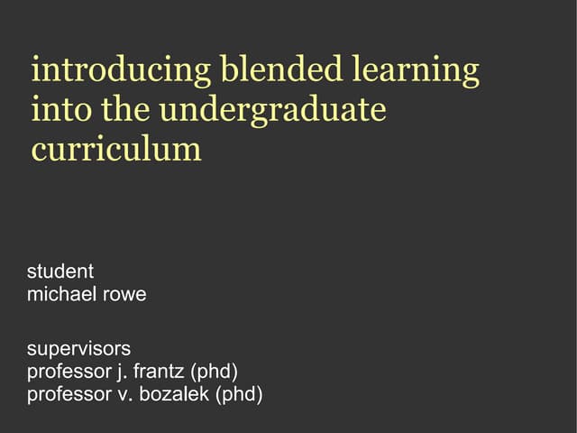 PhD proposal presentation