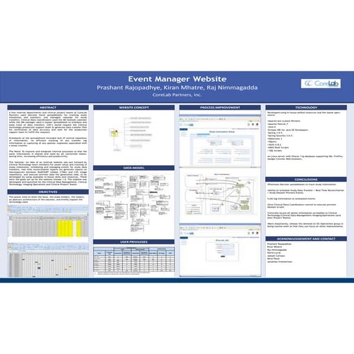 M&amp;R Poster P1 Event Manager Website Rajopadhye Mhatre Nimmagadda