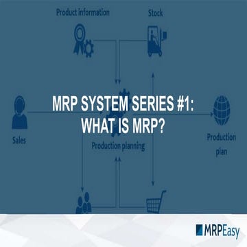 MRP system series 1 - What is MRP?