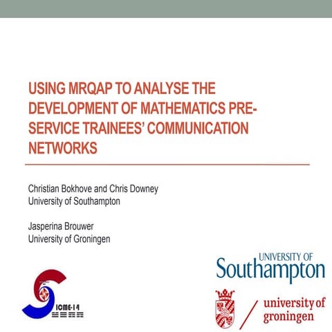 USING MRQAP TO ANALYSE THE DEVELOPMENT OF MATHEMATICS PRE-SERVICE TRAINEES’ C...