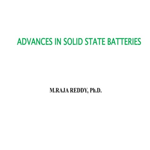 solid state batteries