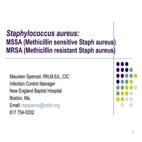 MRSA (Methicillin resistant staphylococcus aureus) | PPTX