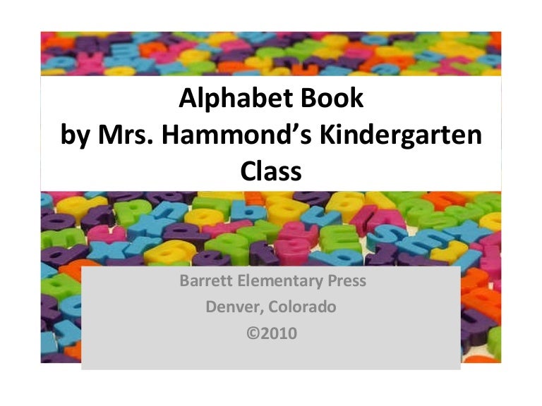 kindergarten alphabet book