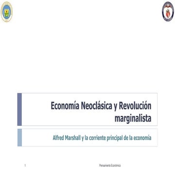 Economía neoclásica: Marshall y la corriente principal