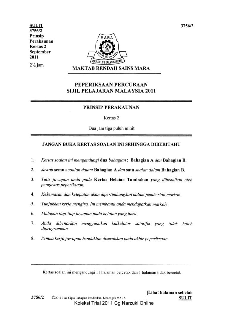 Mrsm Trial Akaun 2011 K2