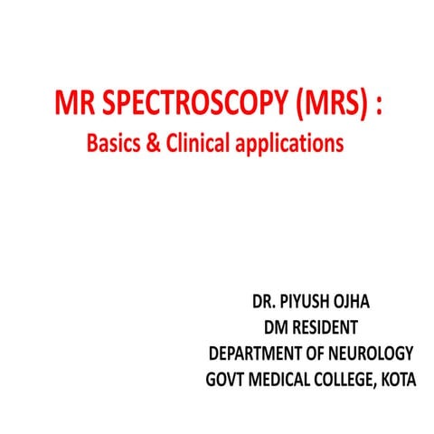 MR Spectroscopy