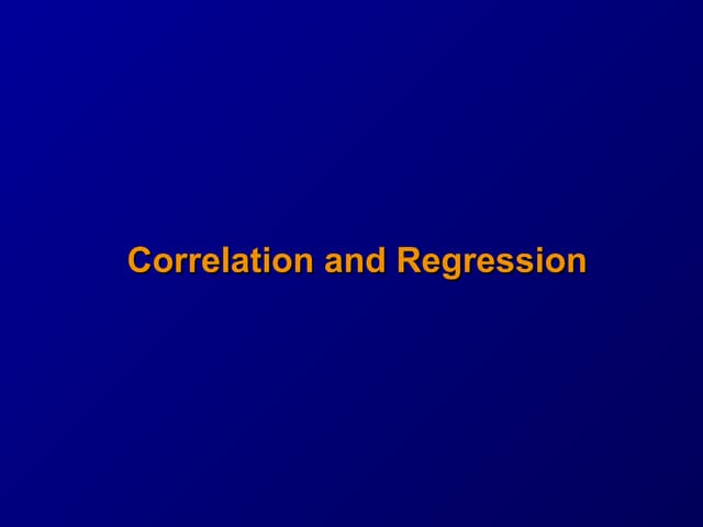 5 regressionand correlation