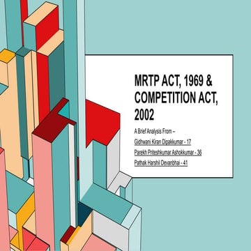 An overview of MRTP Act, 1969. | PDF