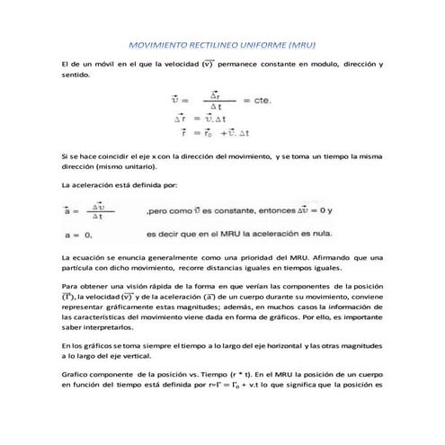 Ejercicios de MRU | PDF
