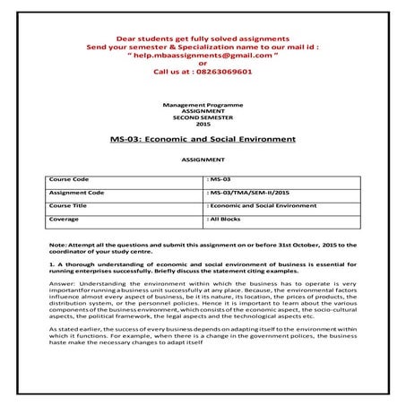 Ms   03 economic and social environment