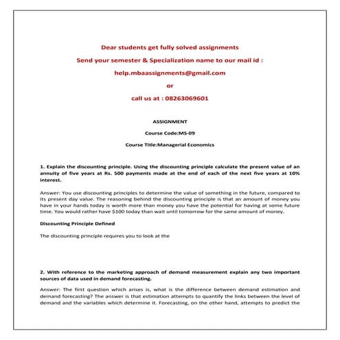 Ms 09 managerial economics