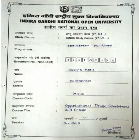 MS-10 Organisational Design, Development & Change