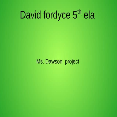 Types of sentences David Fordyce