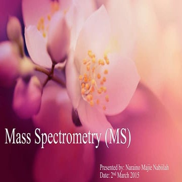 Mass Spectrometry in Pharmacognosy