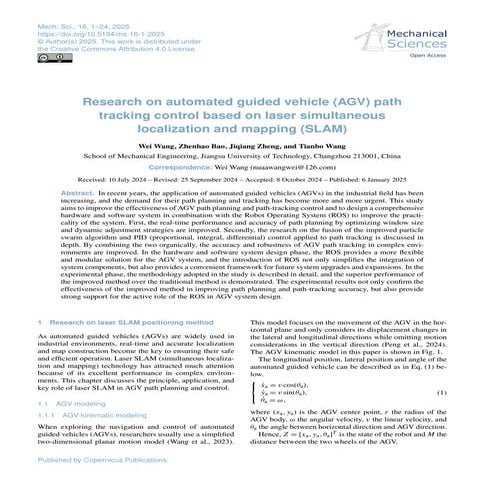 Research on automated guided vehicle (AGV) path  tracking control based on la...