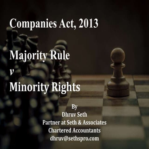 Rise of Minority Shareholders - Companies Act 2013