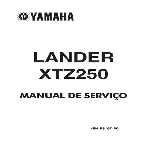 Manual de serviço xtz250 Lander