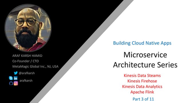 Apache Flink, AWS Kinesis, Analytics 