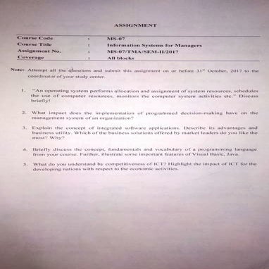 MS-07 Information System for Managers